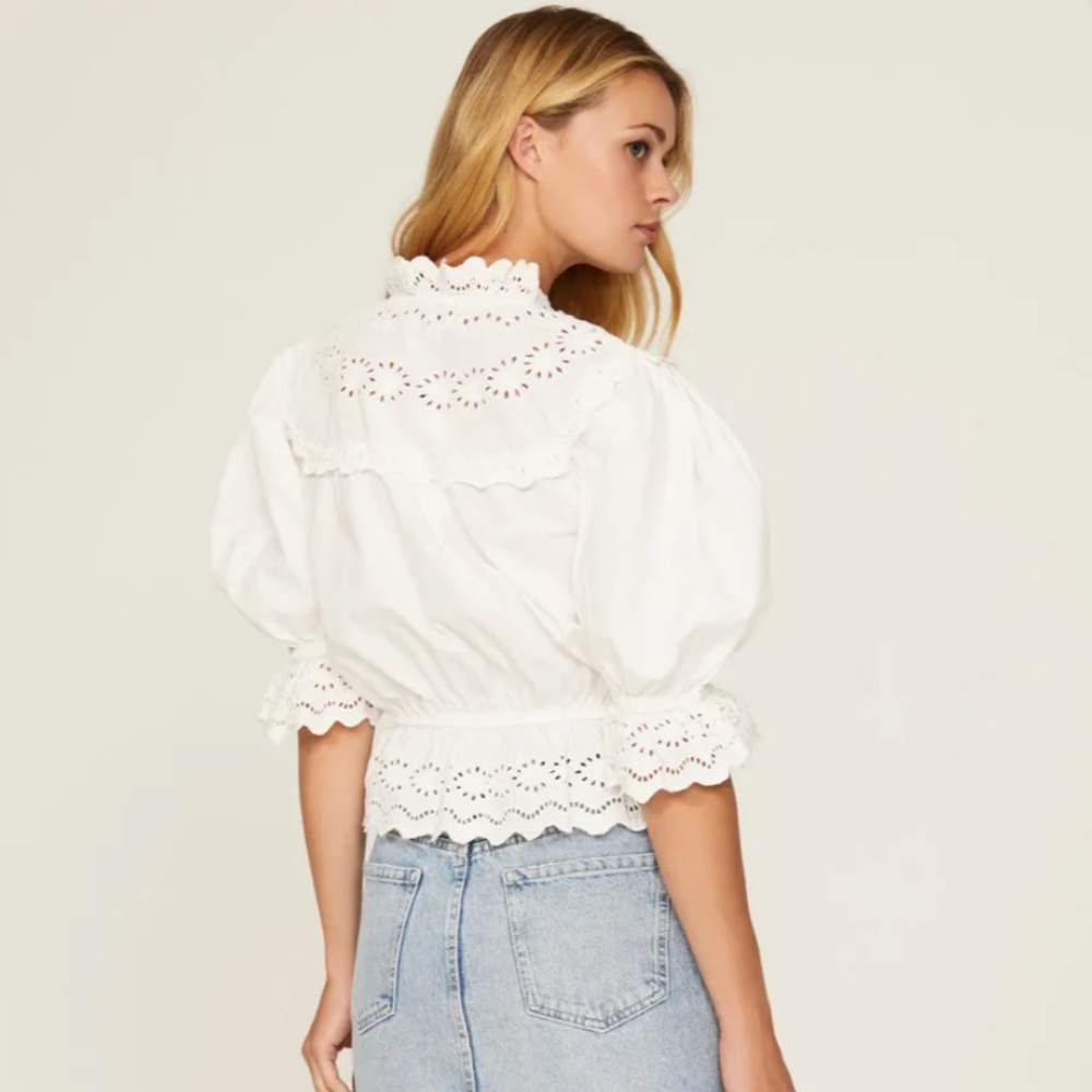Sea New York Georgina Eyelet White Top - Picture 3 of 8